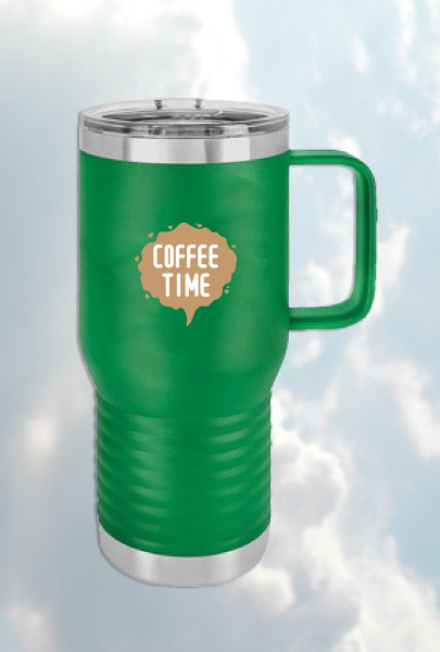 Custom imprinted Camel Handle Mug for Baton Rouge, LA with a local business logo