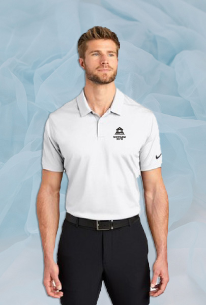 Custom imprinted Essential Solid Polo for Baton Rouge, LA with a local business logo