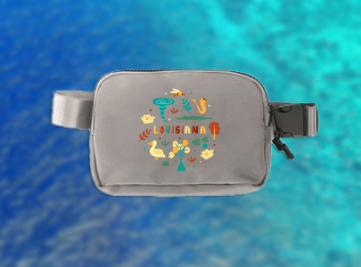 Custom imprinted Belt Bag for Baton Rouge, LA with a local business logo