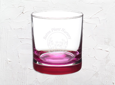 Custom imprinted Whiskey Glass for Baton Rouge, LA with a local business logo