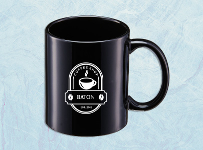 Custom imprinted Ceramic Coffee Mug for Baton Rouge, LA with a local business logo