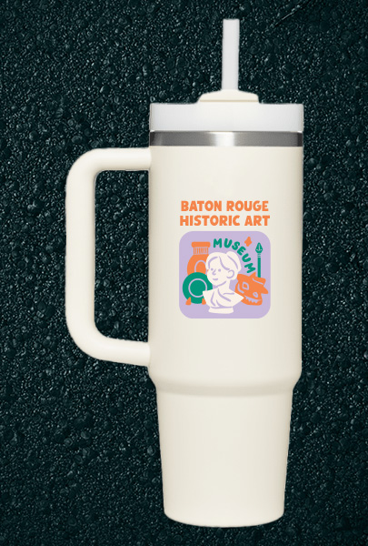 Custom imprinted FlowState Tumbler for Baton Rouge, LA with a local business logo